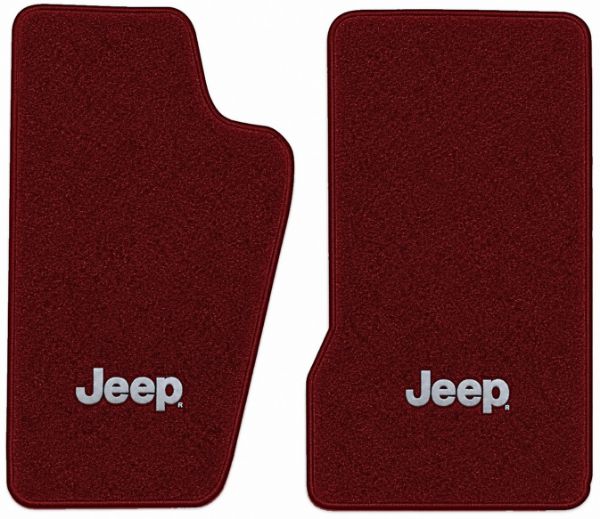 Picture of 1986-1992 Jeep Comanche Floor Mats, Cutpile Carpet with Embroidered Logos - 2 Piece