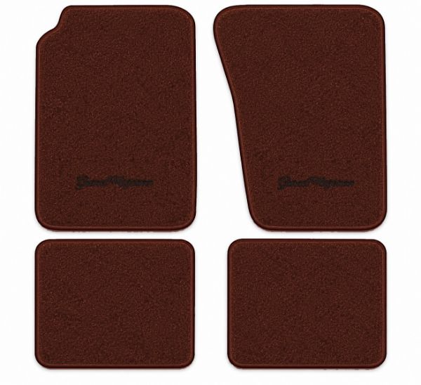 Picture of 1984-1991 Jeep Grand Wagoneer Floor Mats, Cutpile Carpet with Embroidered Logos - 4 Piece