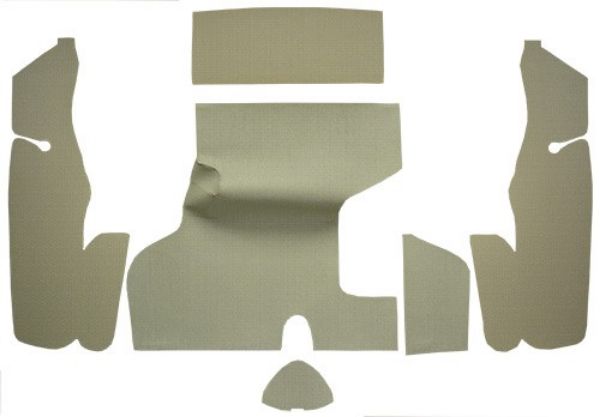 Picture of 1955-1956 Mercury Custom Trunk Mat in Burtex, Hardtop/Sedan with Boards - 6 Piece