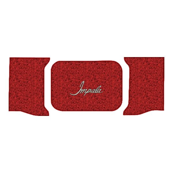 Picture of 1962-1964 Chevrolet Impala Trunk Mat in Loop Carpet with Pad, 2DR Coupe/Hardtop - 3 Piece