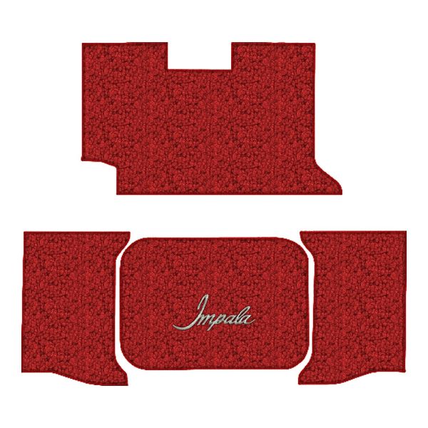 Picture of 1962-1964 Chevrolet Impala Trunk Mat in Loop Carpet with Pad, 2DR Convertible - 4 Piece