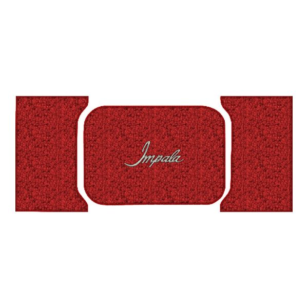 Picture of 1961 Chevrolet Impala Trunk Mat in Loop Carpet with Pad, 2DR Hardtop/Coupe - 3 Piece