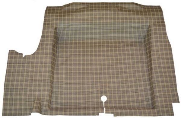 Picture of 1964-1968 Ford Mustang Coupe/Convertible Molded Without Spare Tire Cut Trunk Mat in Vinyl - 1 Piece