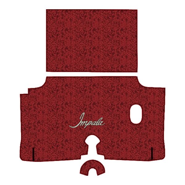 Picture of 1960 Chevrolet Impala Trunk Mat in Tuxedo Carpet with Pad - 3 Piece