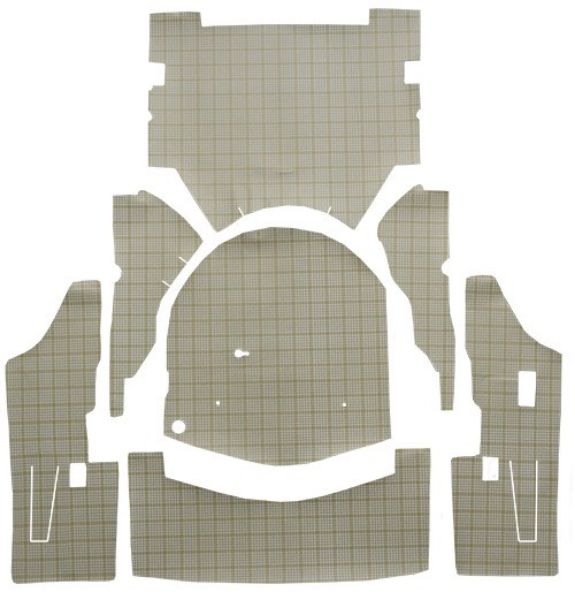 Picture of 1957-1958 Ford Skyliner Retractable Hardtop without Boards Trunk Mat in Fleece - 7 Piece