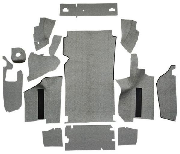 Picture of 1964-1966 Ford Thunderbird Trunk Mat in Fleece, Convertible with Boards - 13 Piece