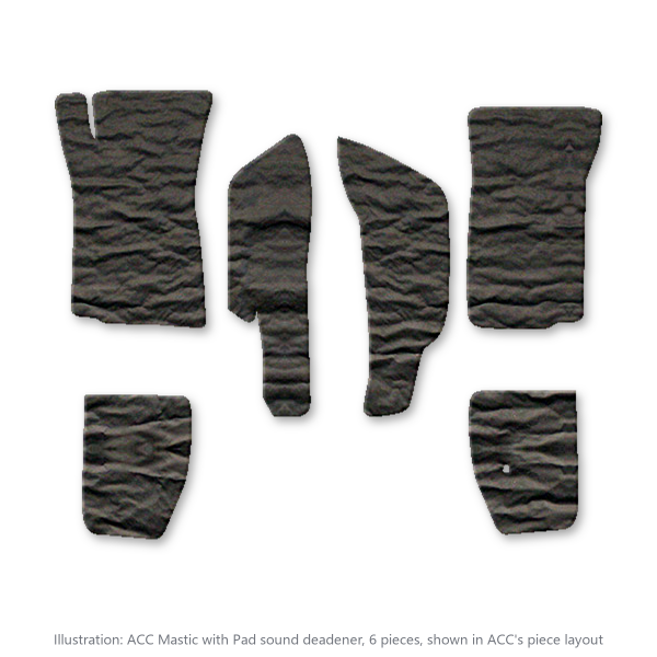 Picture of 1968-1975 Chevrolet Corvette Coupe Front Sound Deadener Kit, Mastic with Pad - 6 Piece