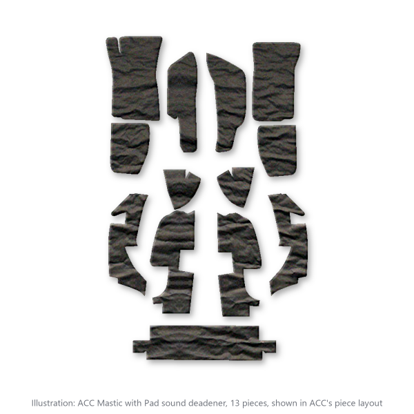 Picture of 1968-1975 Chevrolet Corvette Roadster Sound Deadener Kit, Mastic with Pad - 13 Piece