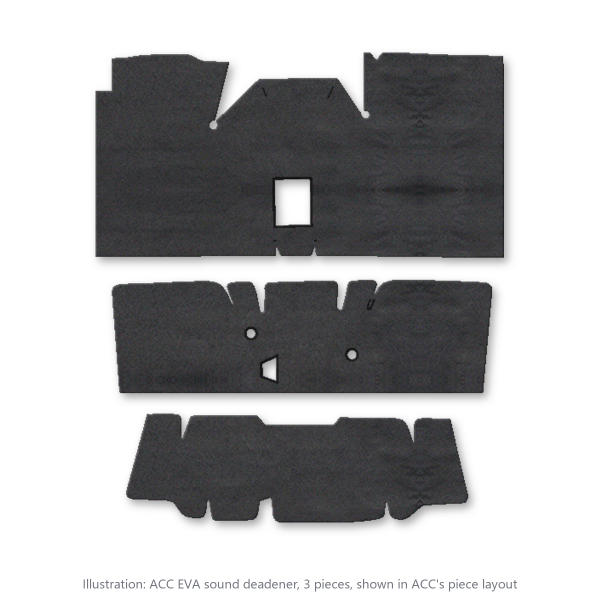 Picture of 1969-1970 Mercury Cougar Convertible Passenger Area Sound Deadener Kit, EVA - 3 Piece