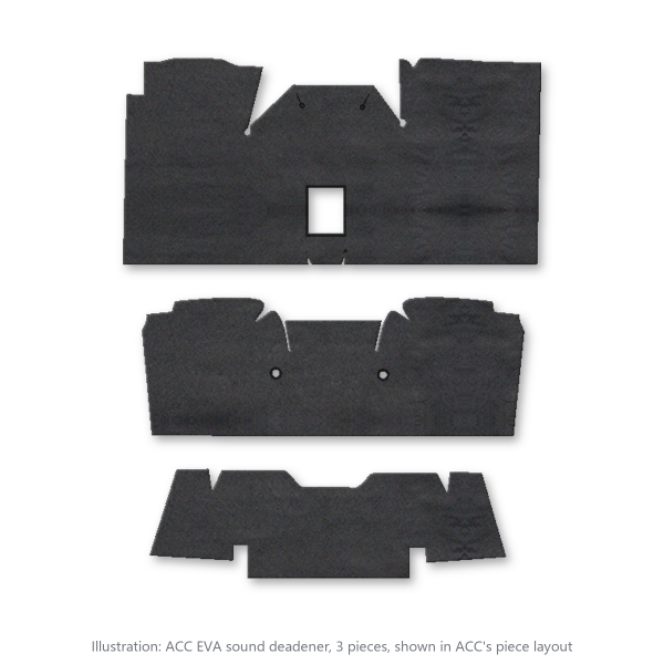 Picture of 1968-1970 Mercury Cougar Coupe Passenger Area Sound Deadener Kit, EVA - 3 Piece