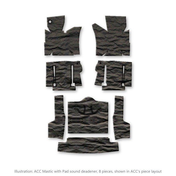 Picture of 1963-1967 Chevrolet Corvette Roadster Sound Deadener Kit, Mastic with Pad - 8 Piece