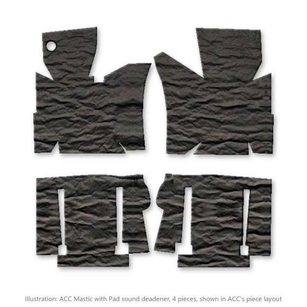 Picture of 1963-1967 Chevrolet Corvette Coupe Front Sound Deadener Kit, Mastic with Pad - 4 Piece