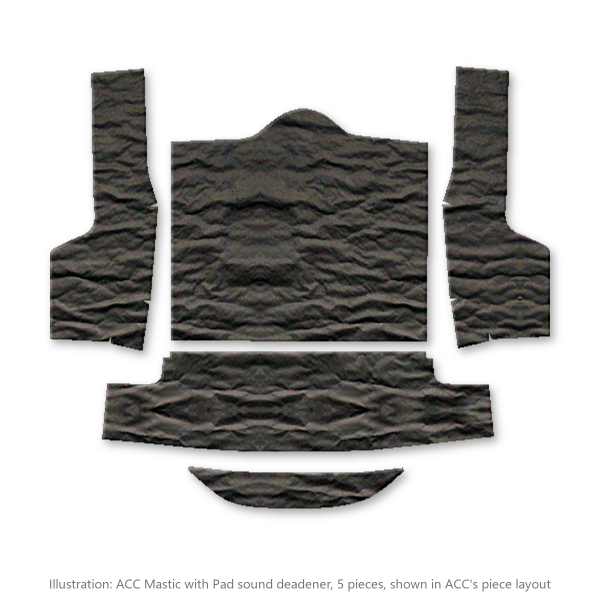 Picture of 1963-1967 Chevrolet Corvette Coupe Rear Sound Deadener Kit, Mastic with Pad - 5 Piece