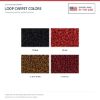 ACC Loop carpet color options for ACC-LM-21355 - Proudly Made in the USA