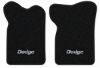 Illustration of 1982 Dodge D50 801 Black Cutpile 2-piece floor mats with Dodge embroidery