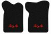 Illustration of 1982 Dodge D50 Reg Cab Cutpile Floor Mats with Embroidered Logos - 2 Piece with #82 4x4
