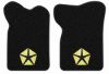 Illustration of 1982 Dodge D50 Reg Cab Cutpile Floor Mats with Embroidered Logos - 2 Piece with #347 Chrysler Pentastar