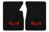 Illustration of 1975-1979 Dodge D100 Cutpile Floor Mats with Embroidered Logos - 2 Piece with #82 4x4