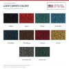ACC Loop carpet color options for ACC-LM-21486 - Proudly Made in the USA