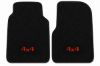 Illustration of 1974 Ford F-100 Cutpile Floor Mats with Embroidered Logos - 2 Piece with #82 4x4