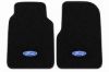 Illustration of 1974 Ford F-100 Cutpile Floor Mats with Embroidered Logos - 2 Piece with #111 Ford In Oval