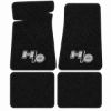 Illustration of 1980 Oldsmobile Cutlass Salon 801 Black Cutpile 4-piece floor mats with Hurst Olds embroidery