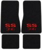Illustration of 1968 Chevrolet Chevy II Nova Loop Floor Mats with Embroidered Logos - 4 Piece with #5-L SS 396