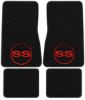 Illustration of 1968 Chevrolet Chevy II Nova Loop Floor Mats with Embroidered Logos - 4 Piece with #4-B SS In Circle