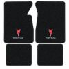 Illustration of 1966 Pontiac Star Chief 01 Black Loop 4-piece floor mats with Pontiac V embroidery