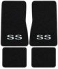 Illustration of 1968 Chevrolet Chevy II Nova Loop Floor Mats with Embroidered Logos - 4 Piece with #226 SS