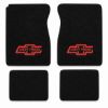 Illustration of 1975 Chevrolet K20 Crew Cab Cutpile Floor Mats with Embroidered Logos - 4 Piece with #61 Chevy Truck With Bolts