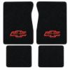 Illustration of 1987-1988 Chevrolet R20 Crew Cab Cutpile Floor Mats with Embroidered Logos - 4 Piece with #61 Chevy Truck With Bolts