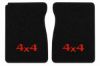 Illustration of 1974 Chevrolet C10 Pickup Cutpile Floor Mats with Embroidered Logos - 2 Piece with #82 4x4