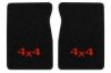 Illustration of 1987 Chevrolet R10 Cutpile Floor Mats with Embroidered Logos - 2 Piece with #82 4x4