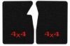 Illustration of 1971-1973 Dodge D100 Pickup Loop Floor Mats with Embroidered Logos - 2 Piece with #82 4x4