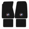 Illustration of 1968-1969 Buick GS 350 01 Black Loop 4-piece floor mats with Buick Shield embroidery