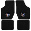Illustration of 1985 Buick Somerset Regal 801 Black Cutpile 4-piece floor mats with Buick Shield embroidery
