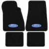Illustration of 1987-1991 Ford Country Squire Cutpile Floor Mats with Embroidered Logos - 4 Piece with #111 Ford In Oval