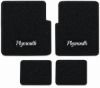 Illustration of 1970 Plymouth Fury 01 Black Loop 4-piece floor mats with Plymouth embroidery
