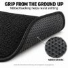 Illustration of ACC carpet floor-mat nibbed backing. Nibbed backing helps resist shifting; mat shape, color and edge finish vary by application.