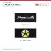 ACC floor-mat logo options for ACC-LM-21621: #243 Plymouth; #347 Chrysler Pentastar - Proudly Made in the USA