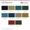 ACC Loop carpet color options for ACC-LM-21621 - Proudly Made in the USA
