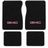 Illustration of 1974 GMC C25/C2500 Pickup 801 Black Cutpile 4-piece floor mats with GMC embroidery