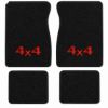 Illustration of 1975-1978 GMC C25 Crew Cab Cutpile Floor Mats with Embroidered Logos - 4 Piece with #82 4x4
