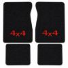 Illustration of 1987-1989 GMC R2500 Crew Cab Cutpile Floor Mats with Embroidered Logos - 4 Piece with #82 4x4