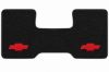 Product illustration: 1973 Chevrolet K20 Pickup Low Tunnel Floor Mat Frt Row 1pc (FM112F), black Loop, red Chevrolet bowtie