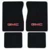 Illustration of 1987-1991 GMC V3500 801 Black Cutpile 4-piece floor mats with GMC embroidery