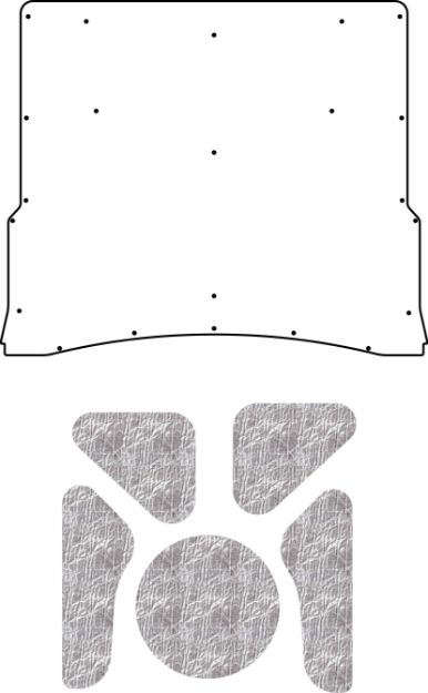 Picture of 1973-1975 Chevelle A-Body QuietRide AcoustiHood Insulation & Sound Barrier Kit