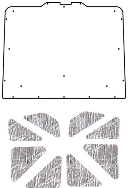 Picture of 1973-77 Pontiac A-Body QuietRide AcoustiHood Cover Kit with Heatshield Panels and Installation Accessories