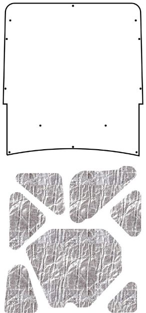 Picture of 1968-1969 Pontiac F-Body QuietRide AcoustiHood Under Hood Cover Kit with Heatshield Panels